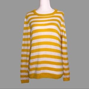 💜 S 💜 Sweater Striped Back Buttons Long Sleeves Pullover​